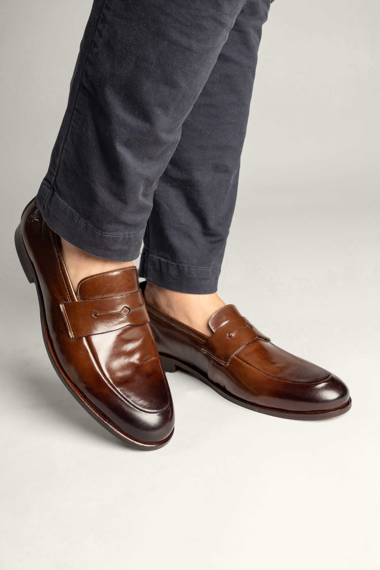 Sapato Mocassim Gravata Couro Classic - Café